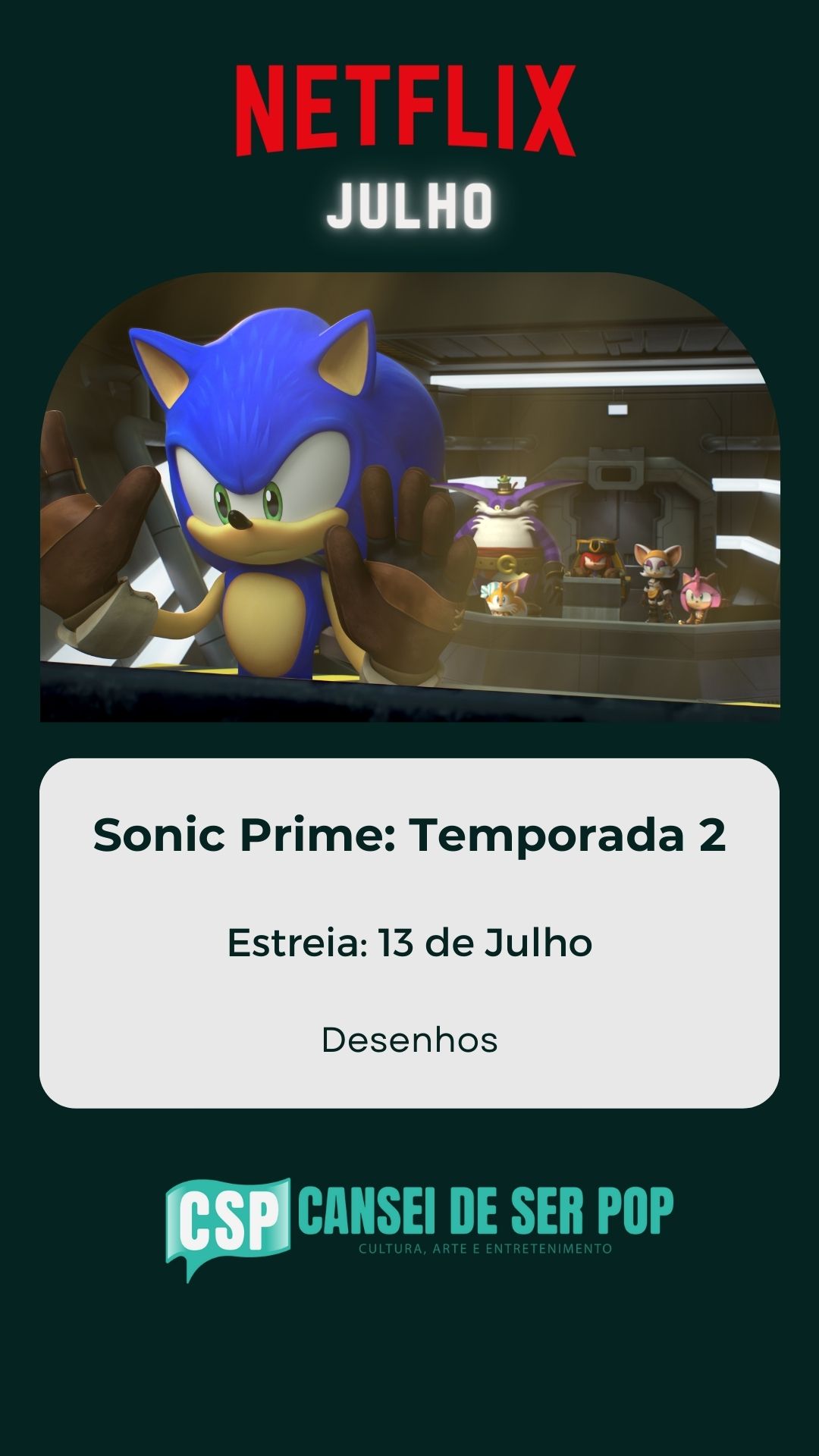 Sonic Prime: 2ª temporada estreia em julho